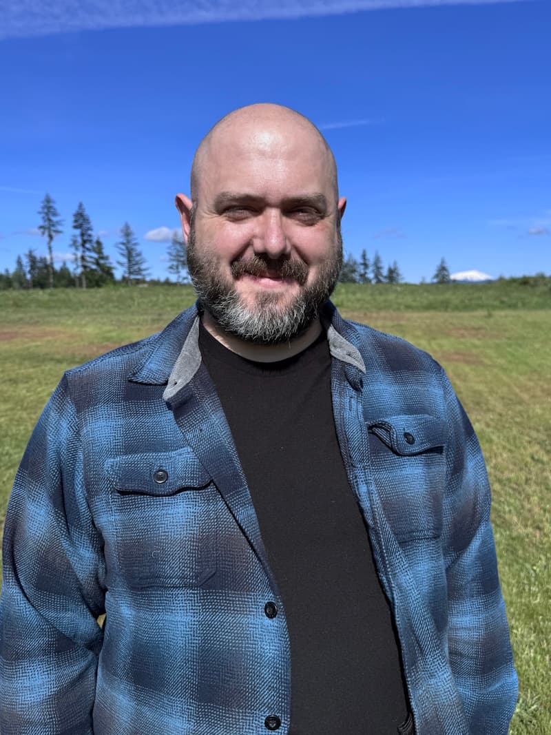 Adam Nelson, AcreTrail founder, in southwest Washington